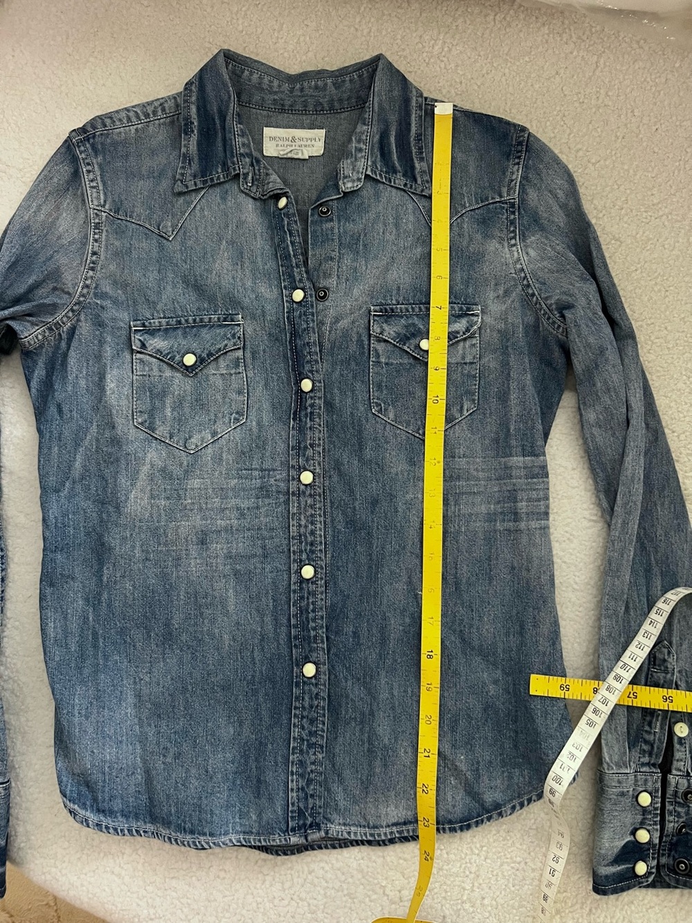RARE COLLECTOR Ralph Lauren Denim & Supply Studded Eagle Western Denim Shirt - Picture 5 of 7